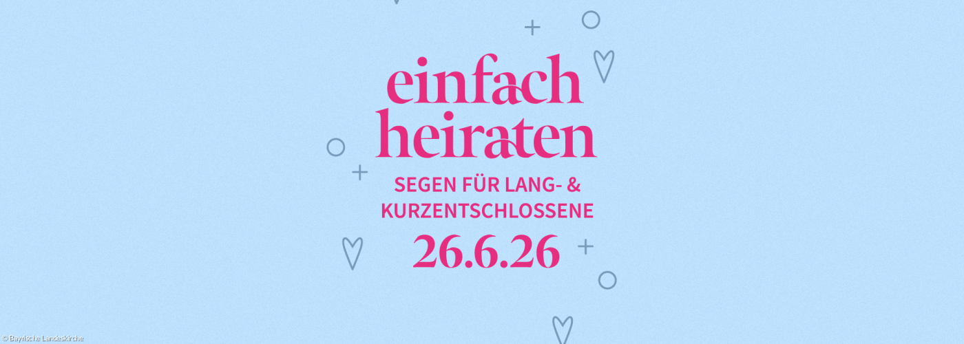 Werbeheader "einfach heiraten" 2026 ELKB