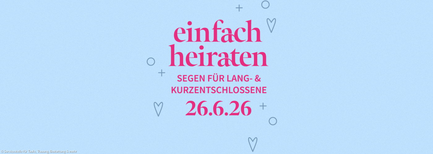 Werbeheader "einfach heiraten" 2026 ELKB