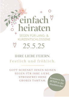Flyer zu einfach heiraten in Neustadt