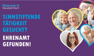 Herzen auf lila Hintergrund mit Bildern von Menschen darin