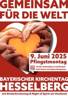 Plakat zum bayerischen Kirchentag in Hesselberg Pfingsten 2025