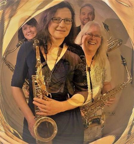 Musikerinnen mit Saxophon